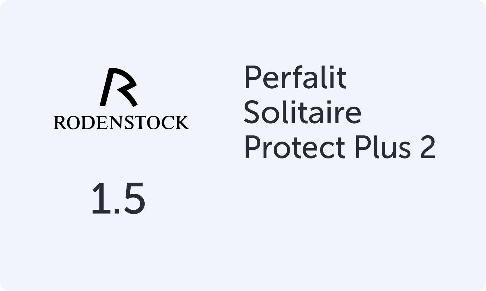 Rodenstock Perfalit 1.5 Solitaire Protect Plus 2