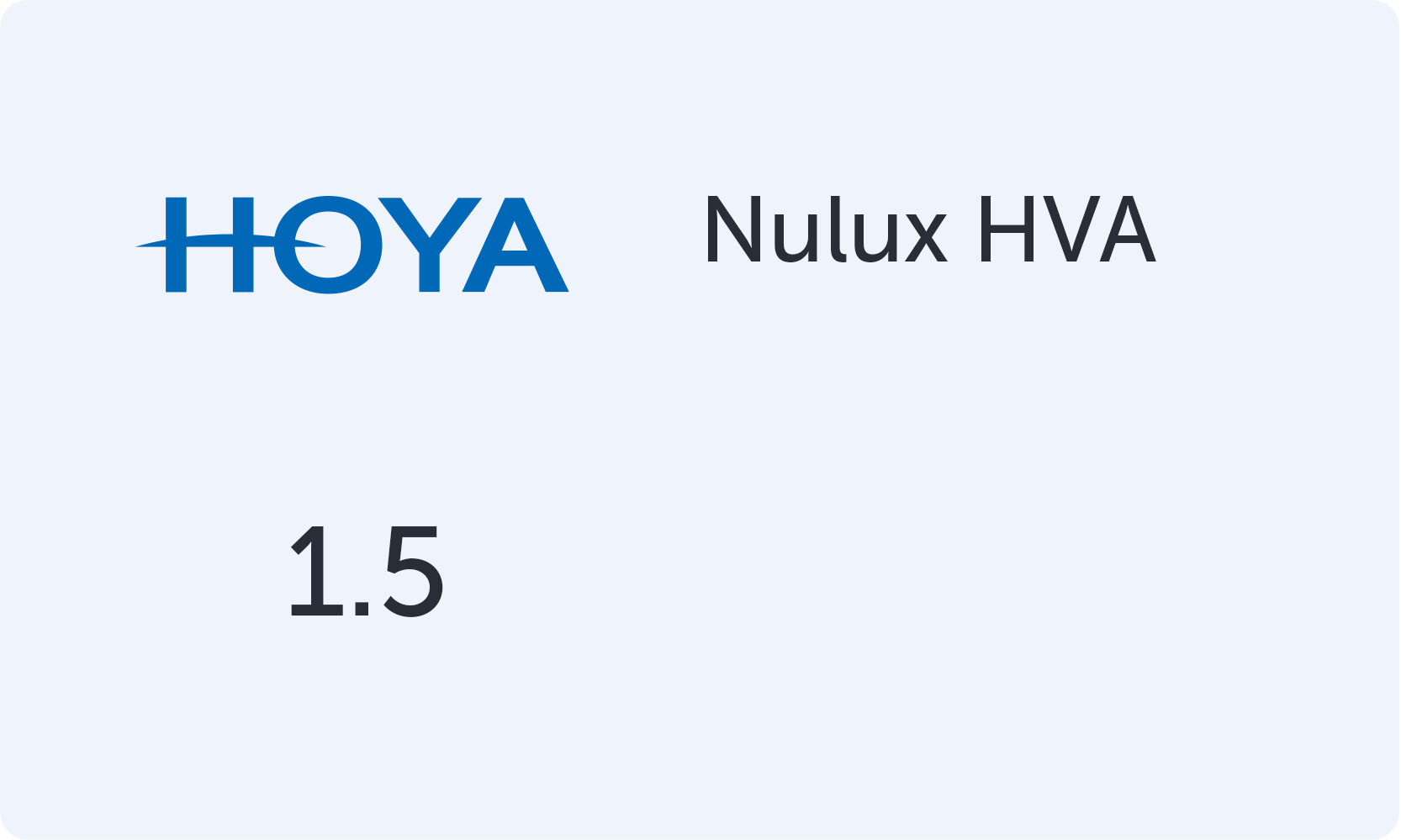 HOYA Nulux 1.50 HVA