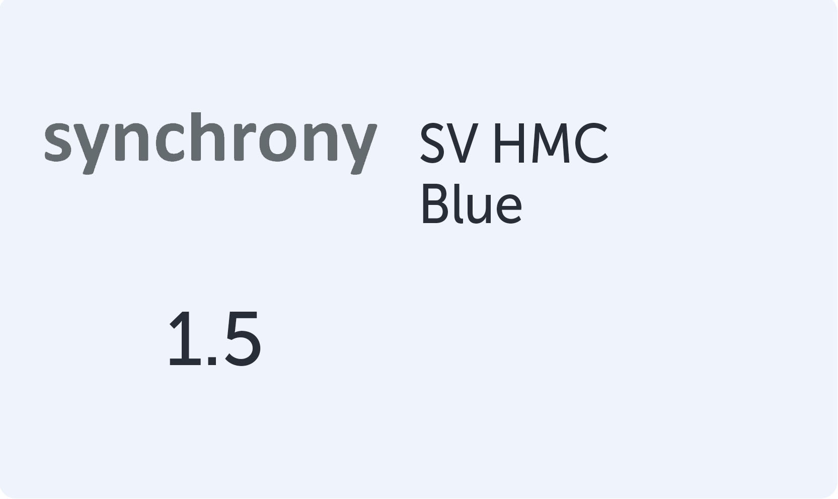 Synchrony Single Vision 1.5 HMC Blue