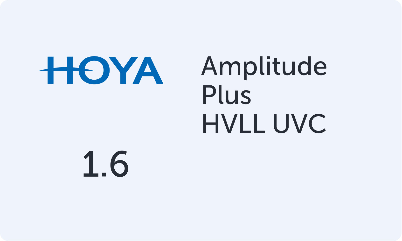 HOYA Amplitude Plus 1.6 HVLL UVC