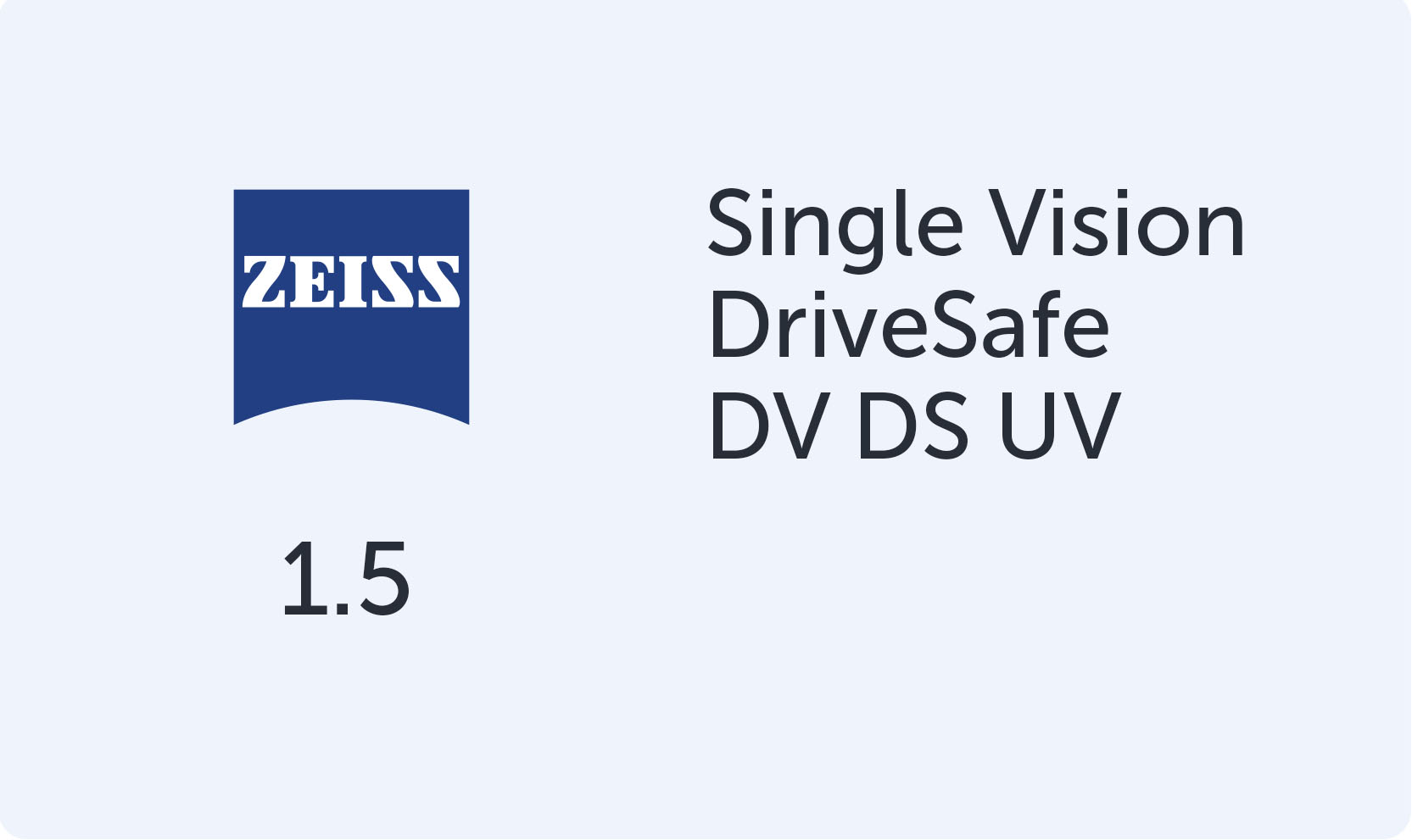 Линзы для вождения Carl Zeiss SV DriveSafe 1.5 DV DS UV
