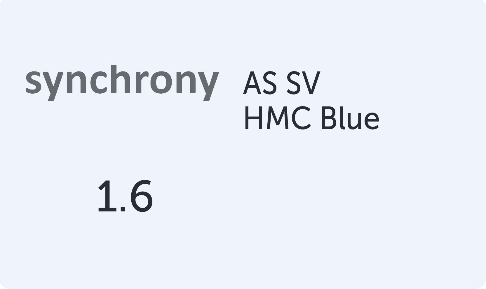 Synchrony Single Vision AS 1.6 HMC Blue