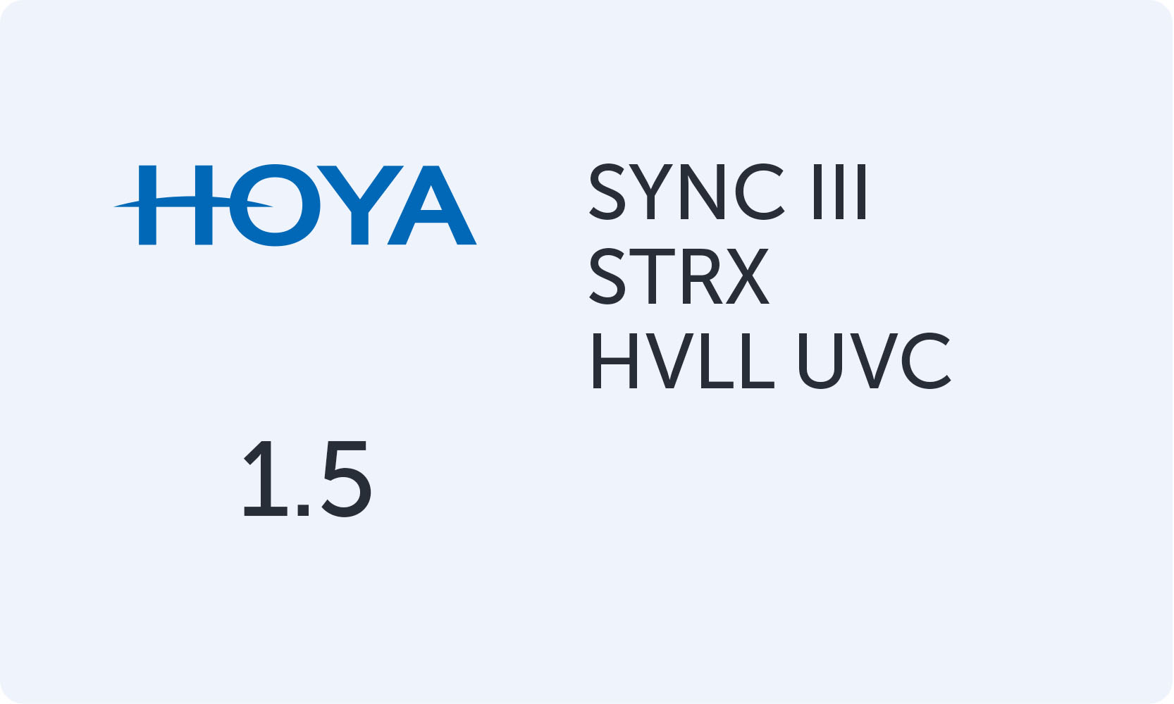 HOYA SYNC III STRX 1.5 HVLL UVC