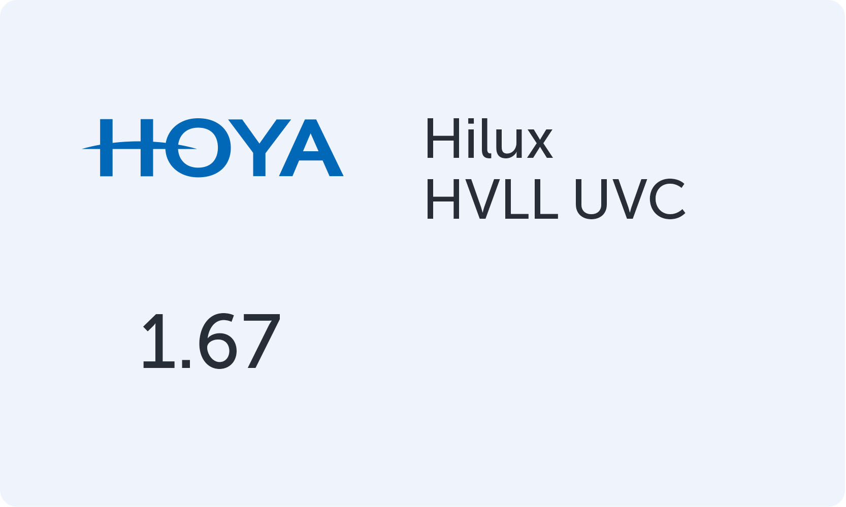 HOYA Hilux 1.67 HVLL UVC