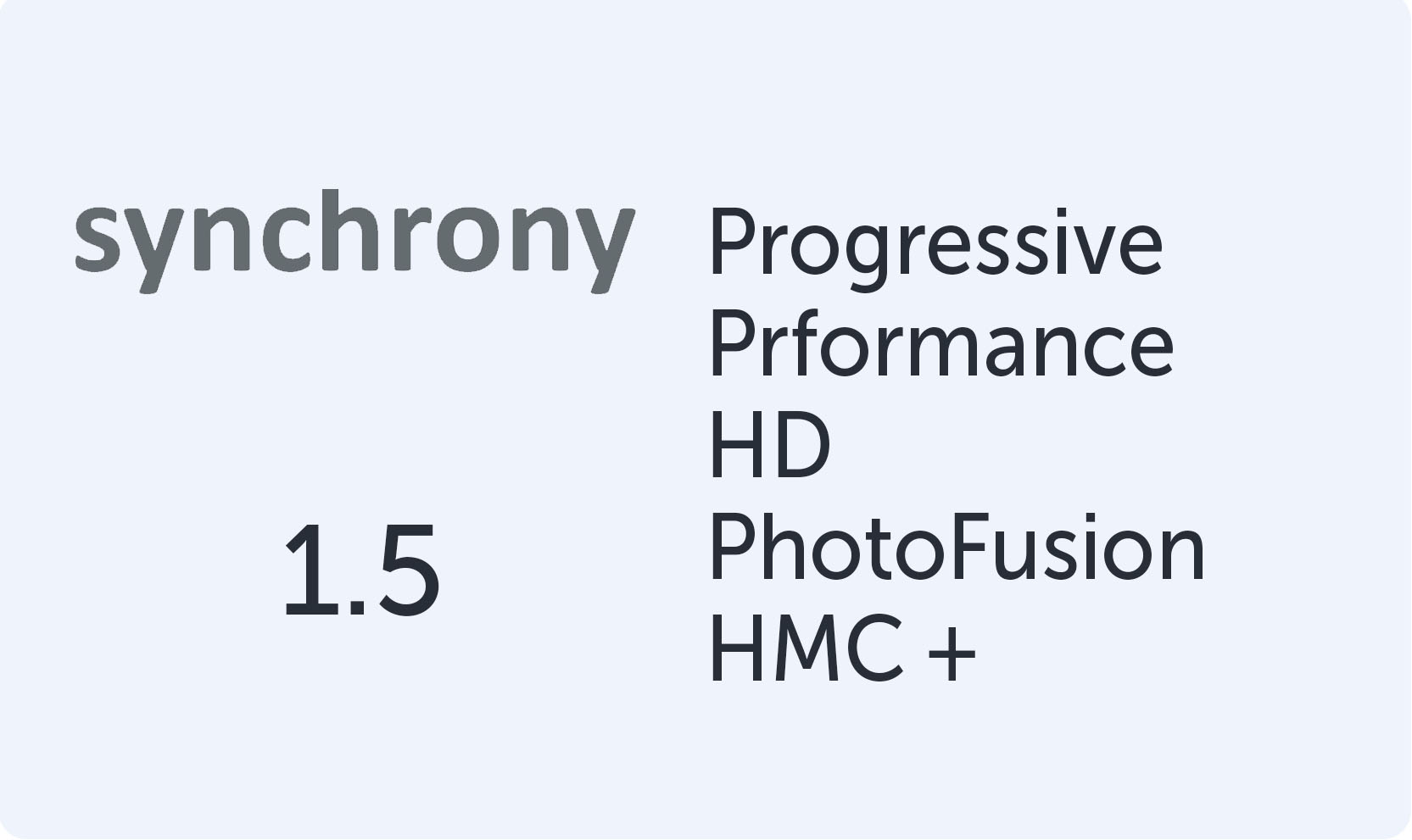 Synchrony Progressive Performance 1.5 PhotoFusion HMC+