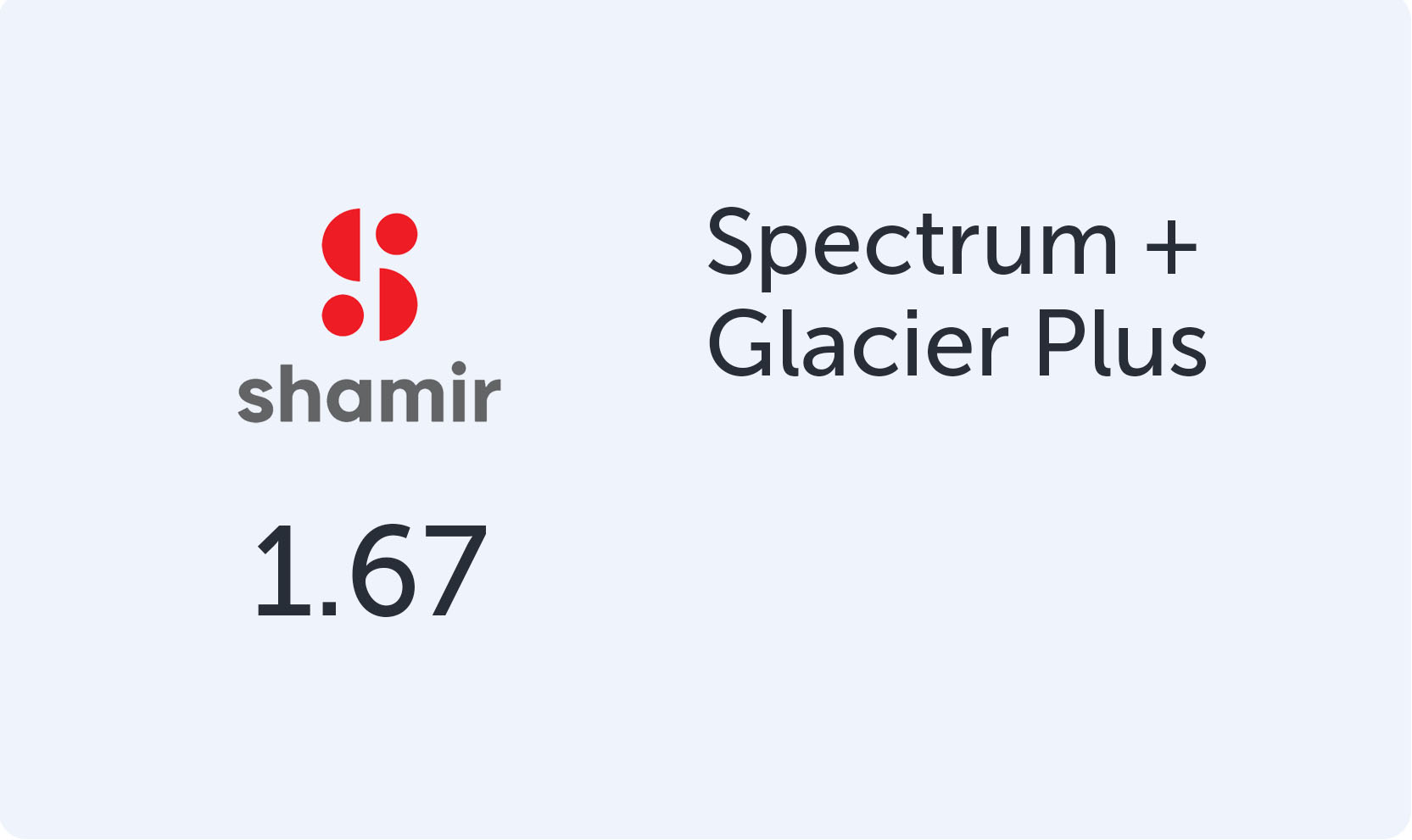 Shamir Spectrum Plus 1.67 Glacier + UV