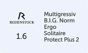 Rodenstock Multigressiv B.I.G. Norm Ergo 1.6 Solitaire Protect Plus 2