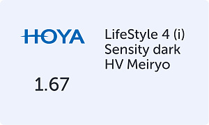 HOYA LifeStile 4 (i) 1.67 Sensity dark HV Meiryo