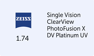 Carl Zeiss SV ClearView 1.74 PhotoFusion X DV Platinum UV