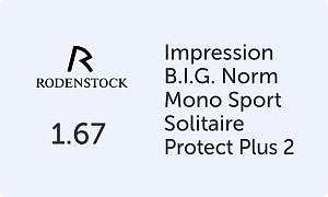 Rodenstock Impression B.I.G. Norm Mono Sport 1.67 Solitaire Protect Plus 2