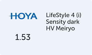 HOYA LifeStile 4 (i) 1.53 Sensity dark HV Meiryo