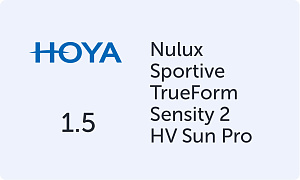 HOYA Nulux Sportive TrieForm 1.5 Sensity 2 HV Sun Pro