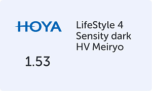 HOYA LifeStyle 4 1.53 Sensity dark HV Meiryo