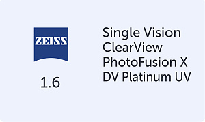 Carl Zeiss SV ClearView 1.6 PhotoFusion X DV Platinum UV
