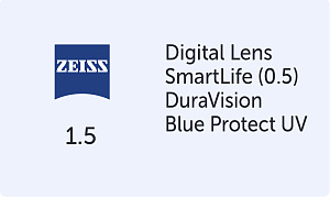 Carl Zeiss Digital Lens SmartLife (0.5) 1.5 DV Blue Protect UV