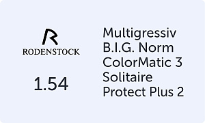Rodenstock Multigressiv B.I.G. Norm 1.54 Colormatic 3 Solitaire Protect Plus 2