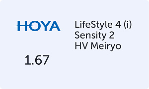 HOYA LifeStile 4 (i) 1.67 Sensity 2 HV Meiryo