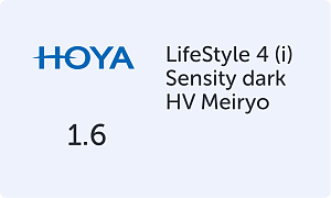 HOYA LifeStile 4 (i) 1.6 Sensity dark HV Meiryo