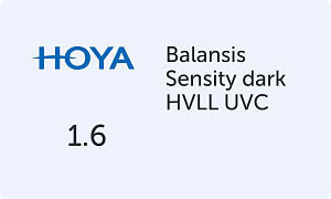 HOYA Balansis 1.6 Sensity dark HVLL UVC