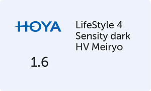 HOYA LifeStyle 4 1.6 Sensity dark HV Meiryo