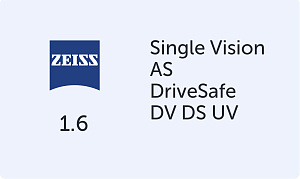 Линзы для вождения Carl Zeiss SV DriveSafe AS 1.6 DV DS UV