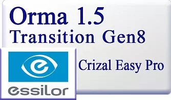 Essilor Orma 1.5 Transitions Gen-8 Crizal Easy Pro